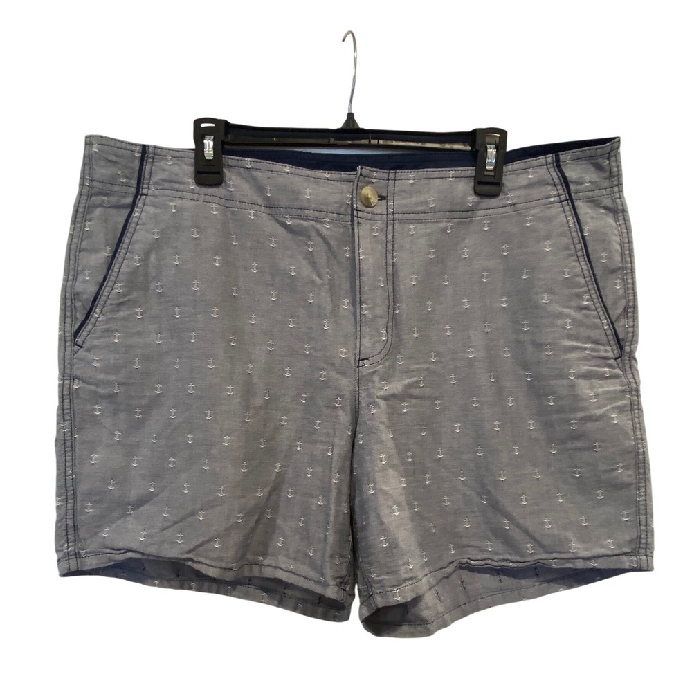 Columbia‎ PFG Anchor Print Shorts Women's Size 18 Outdoor Casual Blue Nautical